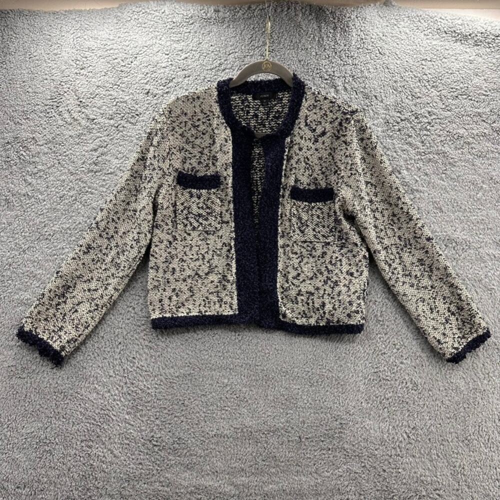 J. Crew Women's Medium Crop Long Sleeve Jacket Open Front Office Work Business